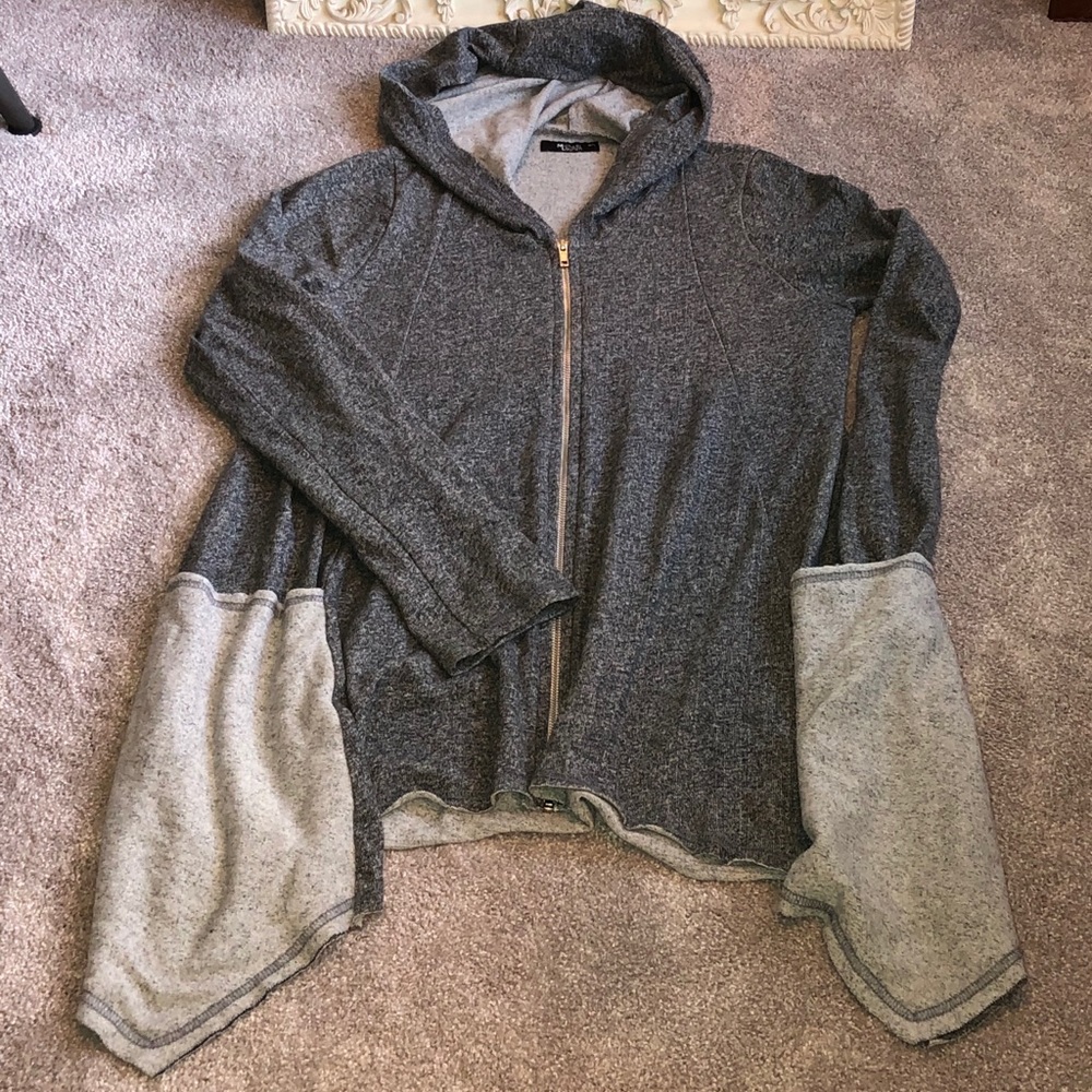 Michael Lauren hooded tunic zip up